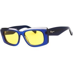 Salvadore Ferragamo Blue and Yellow Sunglasses